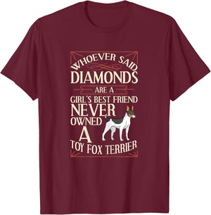Toy Fox Terrier Dog Puppies Owner Lover T-Shirt - T-Shirt | Maroon