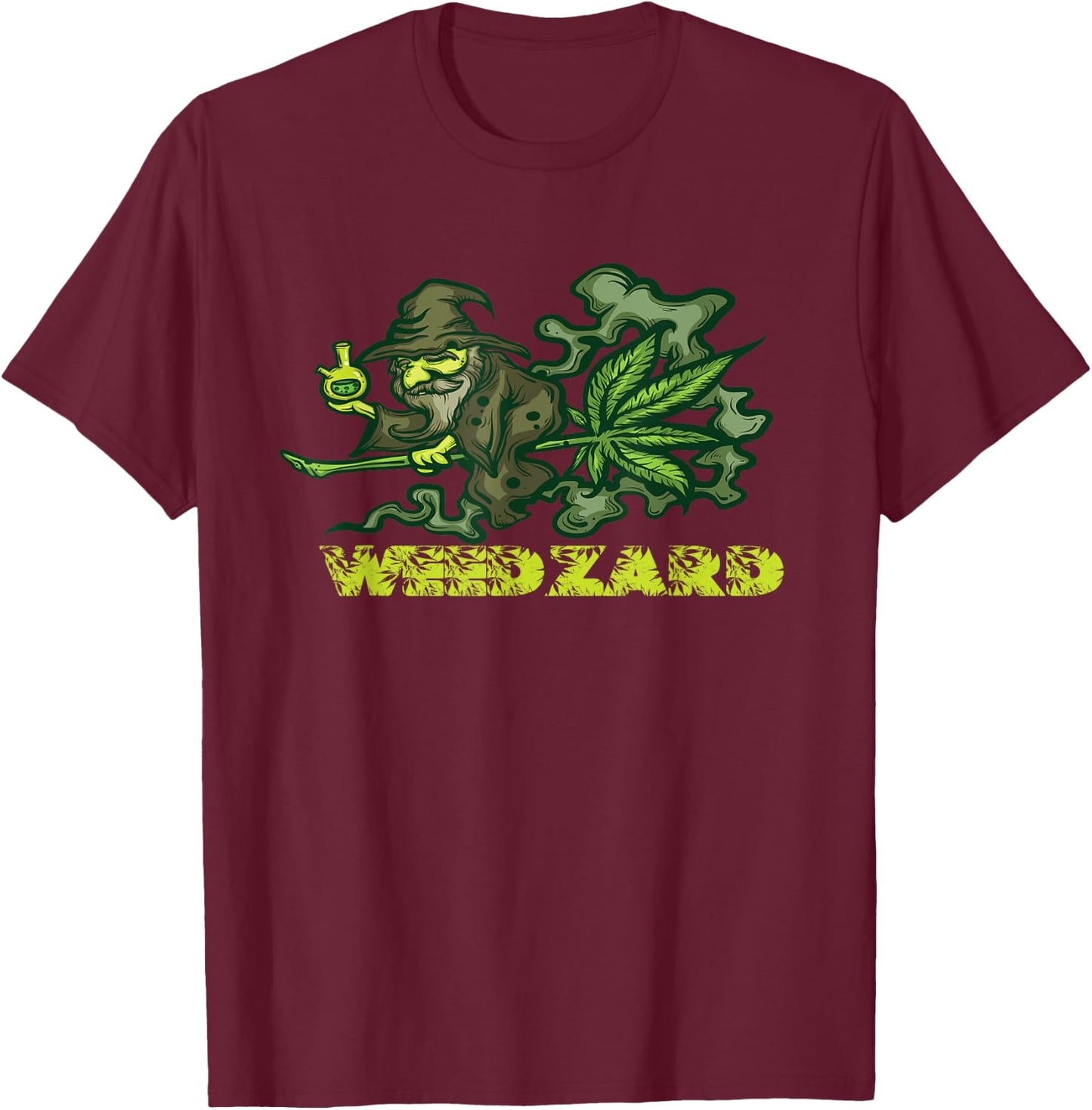 Weed Wizard Gift Men & Women Marijuana Gift T-Shirt - T-Shirt | Maroon