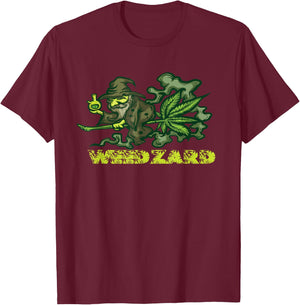 Weed Wizard Gift Men & Women Marijuana Gift T-Shirt - T-Shirt | Maroon