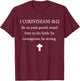 1 Corinthians 16:13 Bible Scripture Christian Cross T-Shirt - T-Shirt | Maroon