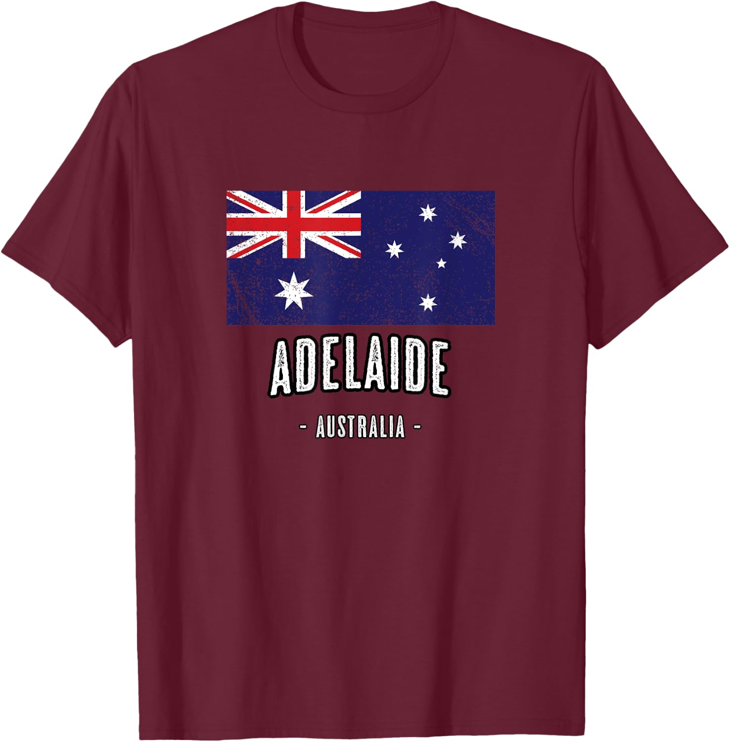 City of Adelaide Australia | Australian Flag, Aussie Top T-Shirt - T-Shirt | Maroon