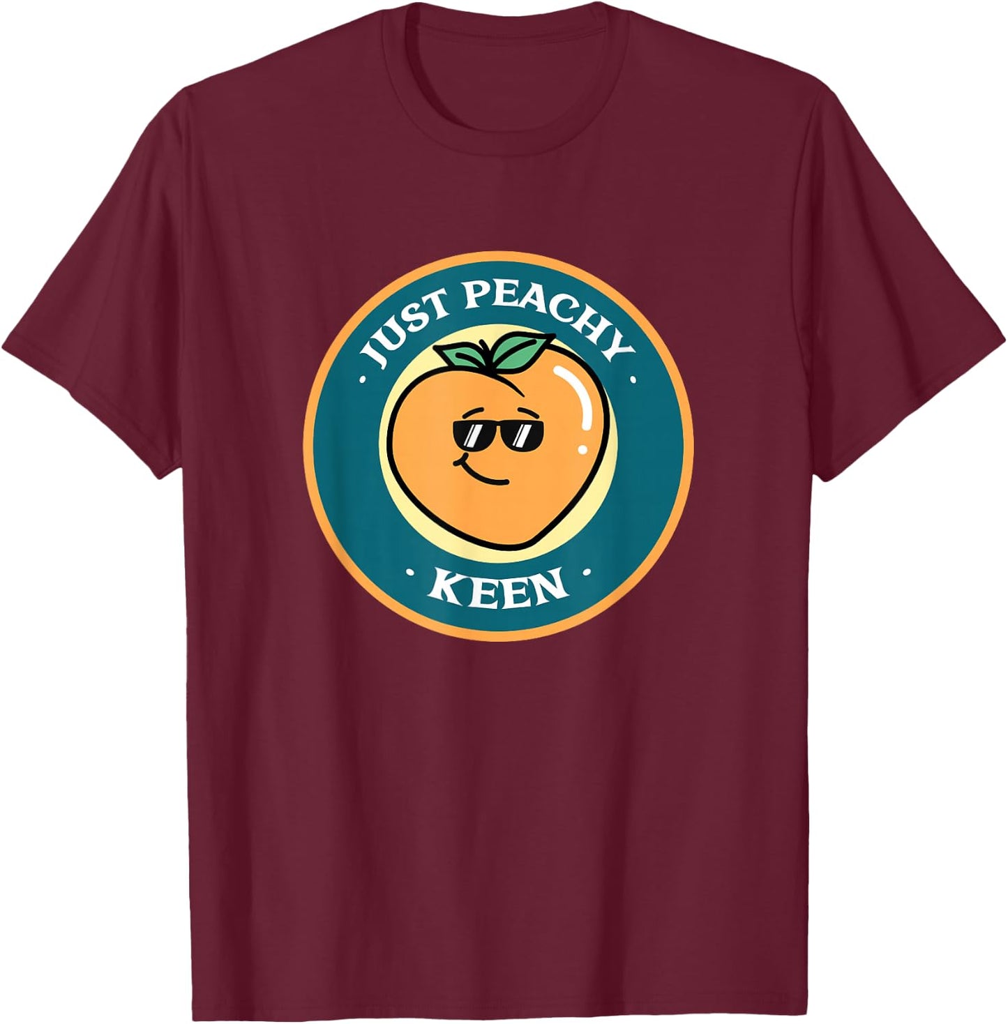 Just Peachy Keen T-Shirt - T-Shirt | Maroon