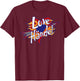 Disney Phineas and Ferb Love Handle Logo Small T-Shirt - T-Shirt | Maroon