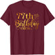 77th Birthday Crew 77 Years Old Bday Matching Group Party T-Shirt - T-Shirt | Maroon