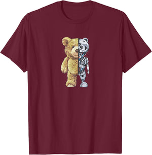 Teddy Robot T-Shirt - T-Shirt | Maroon