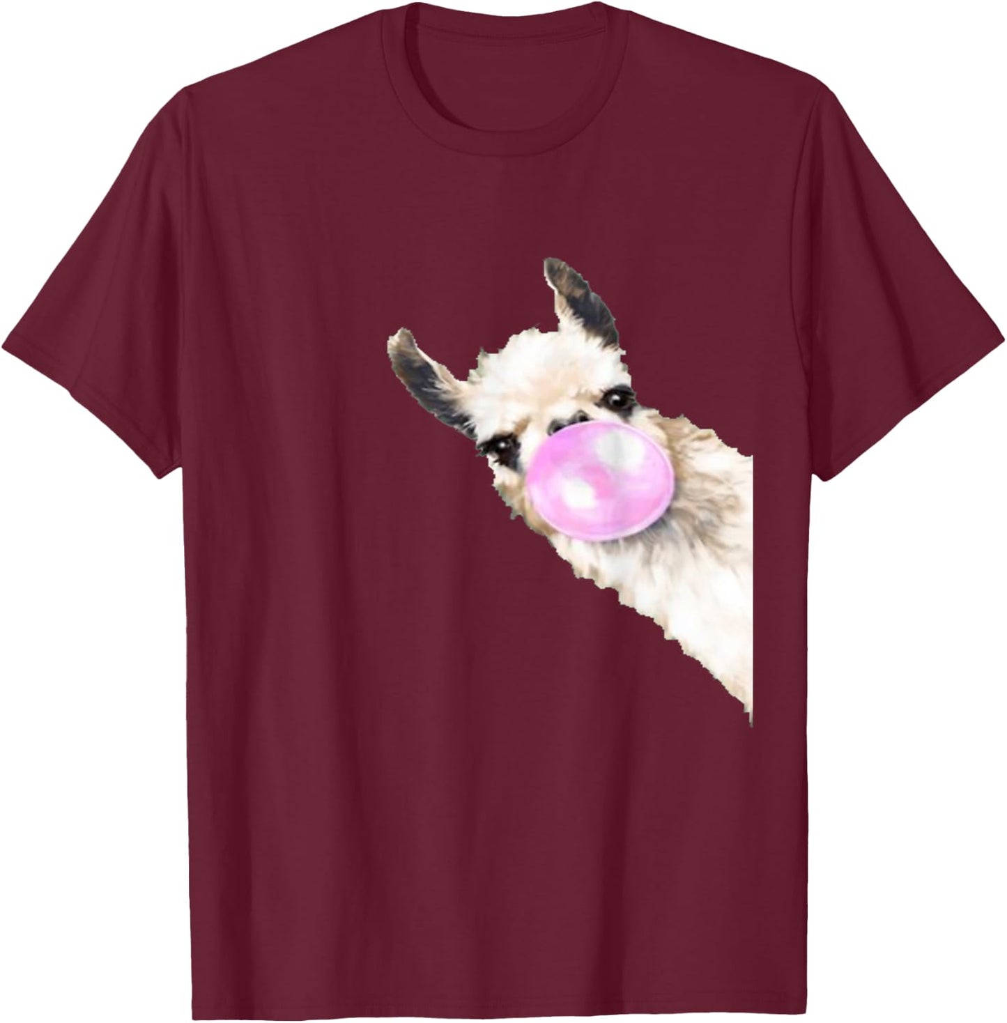 Vintage Llama Women Shirt Llama Lovers for kids and girls T-Shirt - T-Shirt | Maroon