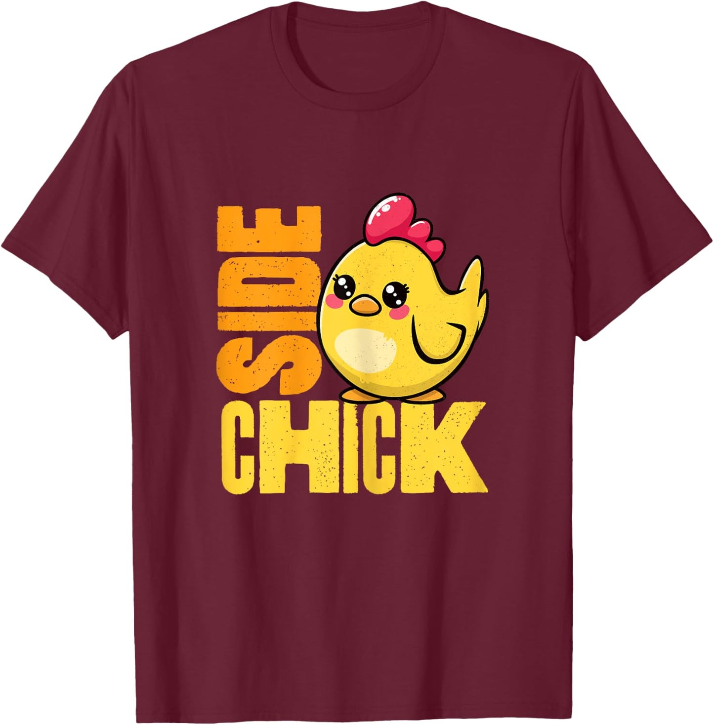 Side Chick T-Shirt - T-Shirt | Maroon
