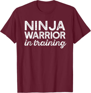 Ninja Warrior in Training Fun Parkour Meme T-Shirt - T-Shirt | Maroon