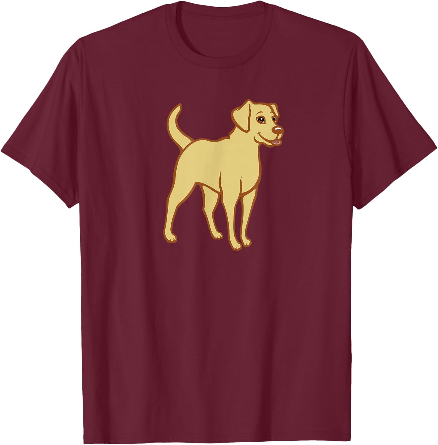 Yellow Lab Labrador Retriever Cute Dog Old Yeller Mastador Men Women Kids T-Shirt - T-Shirt | Maroon