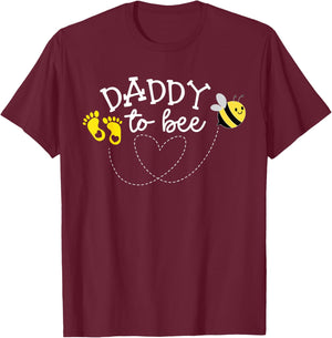 Daddy to Bee Pregnancy Announcement Baby Shower T-Shirt - T-Shirt | Maroon