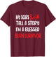 My Scars Tell A Story Burn Survivor Awareness T-Shirt - T-Shirt | Maroon