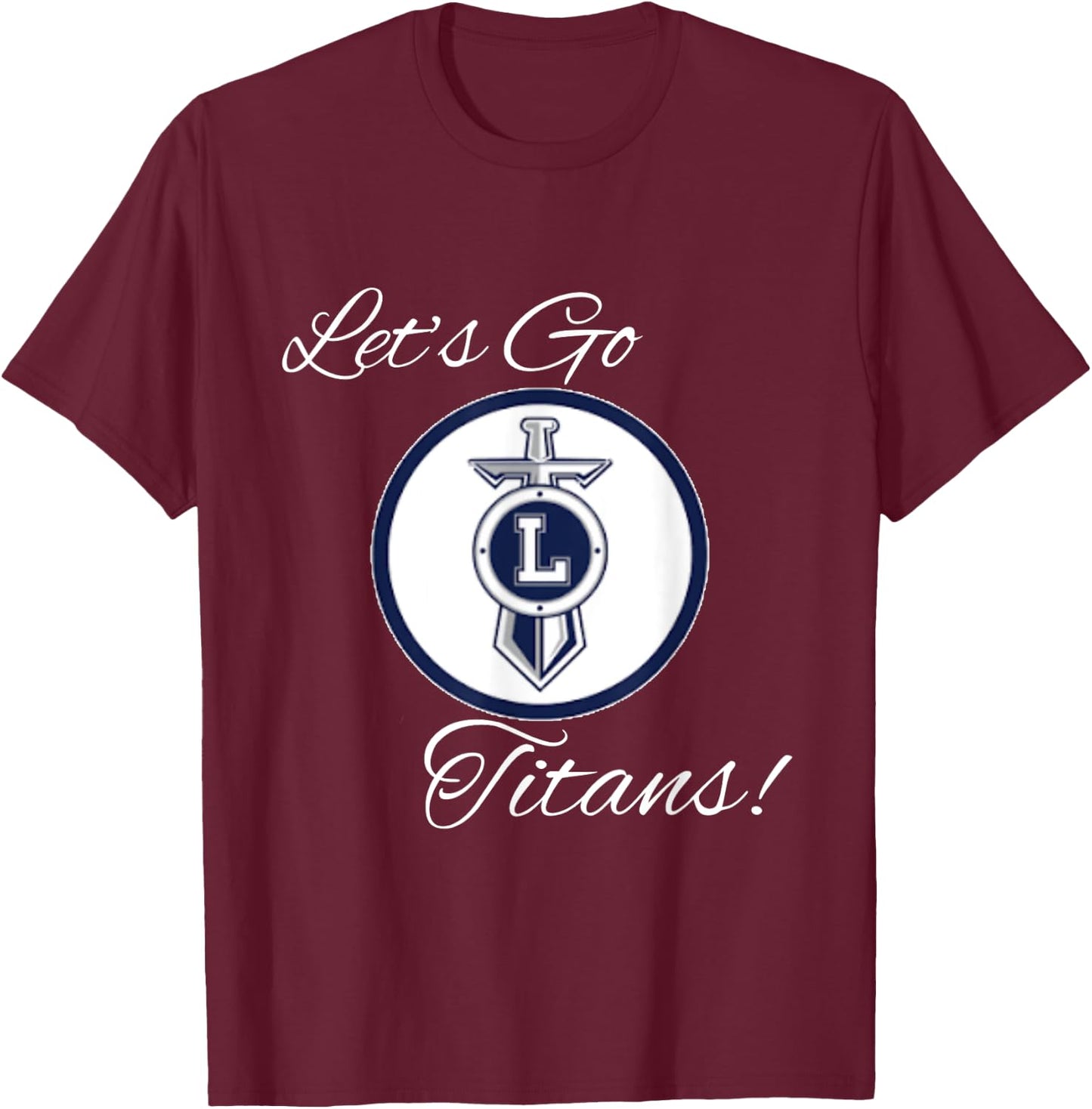 Titans Sports, Football, Baseball, Basketball. Grey T-Shirt - T-Shirt | Maroon