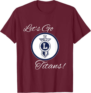 Titans Sports, Football, Baseball, Basketball. Grey T-Shirt - T-Shirt | Maroon