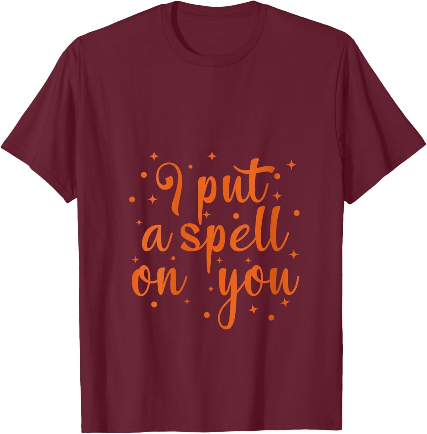 I Put A Spell On You Halloween Costume for Witch Women Girls V-Neck T-Shirt - T-Shirt | Maroon