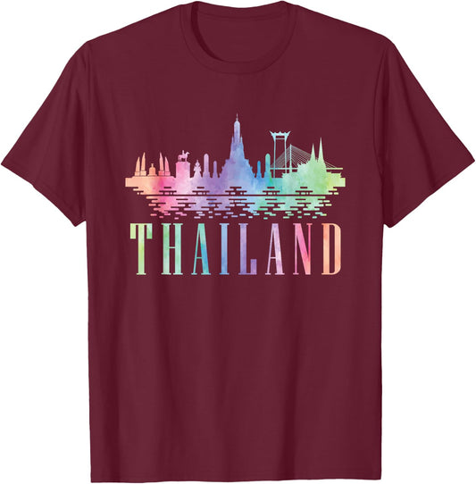 Thailand Thai Flag Thai Food T-Shirt - T-Shirt | Maroon