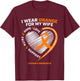 Men's Leukemia Awareness Shirts Wife Husband Leukemia T-Shirt - T-Shirt | Maroon
