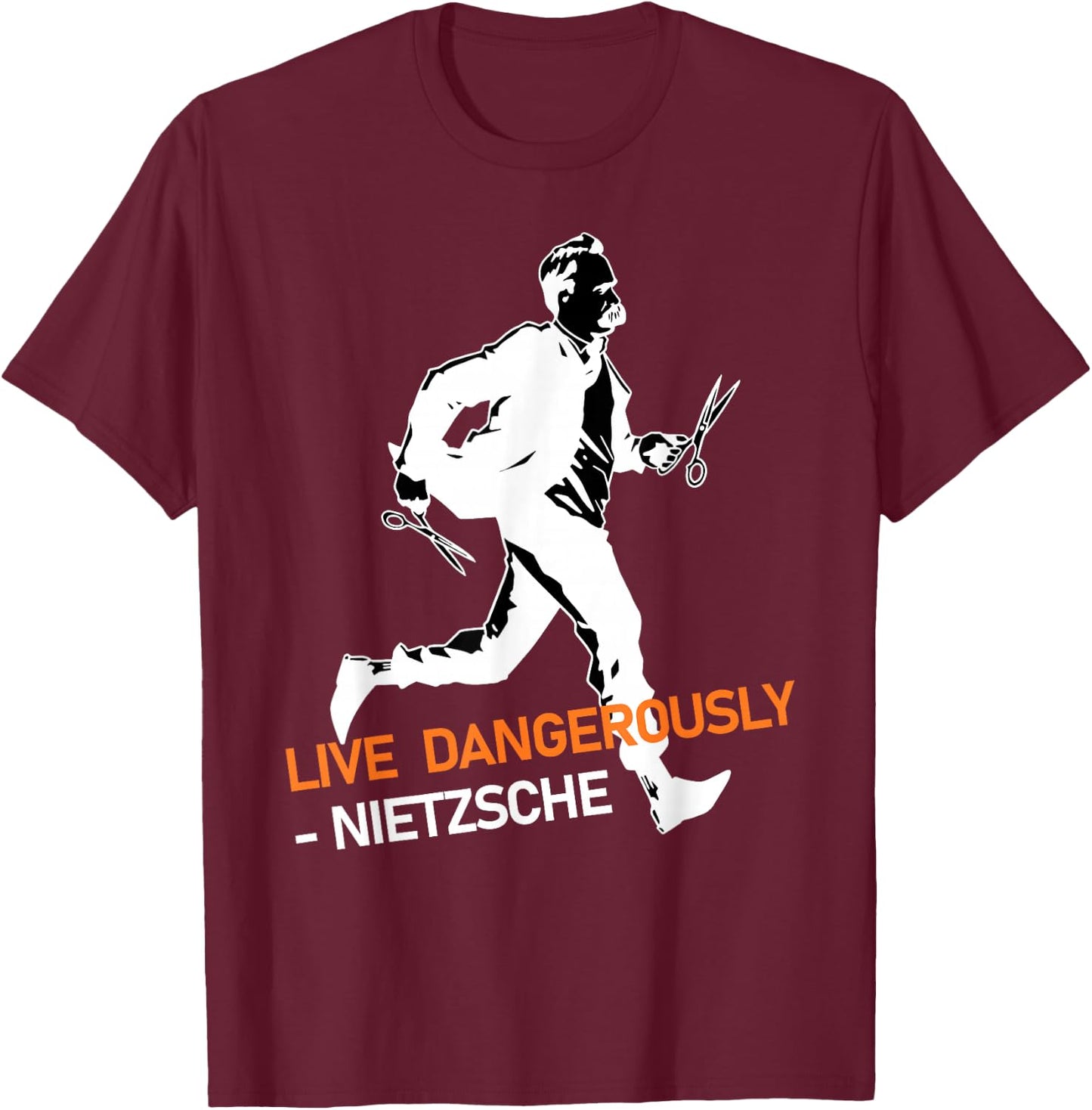 Friedrich Nietzsche Philosophy German Philosopher T-Shirt - T-Shirt | Maroon