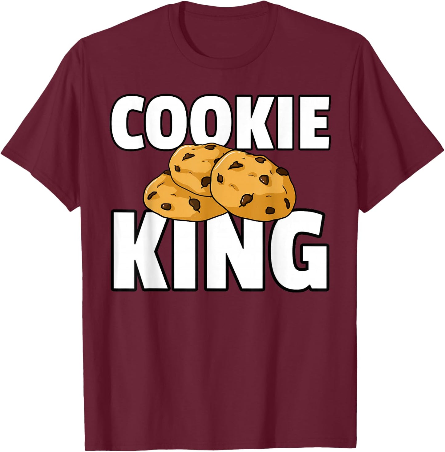 Cookie King Gift Chocolate Chip Dealer T-Shirt - T-Shirt | Maroon