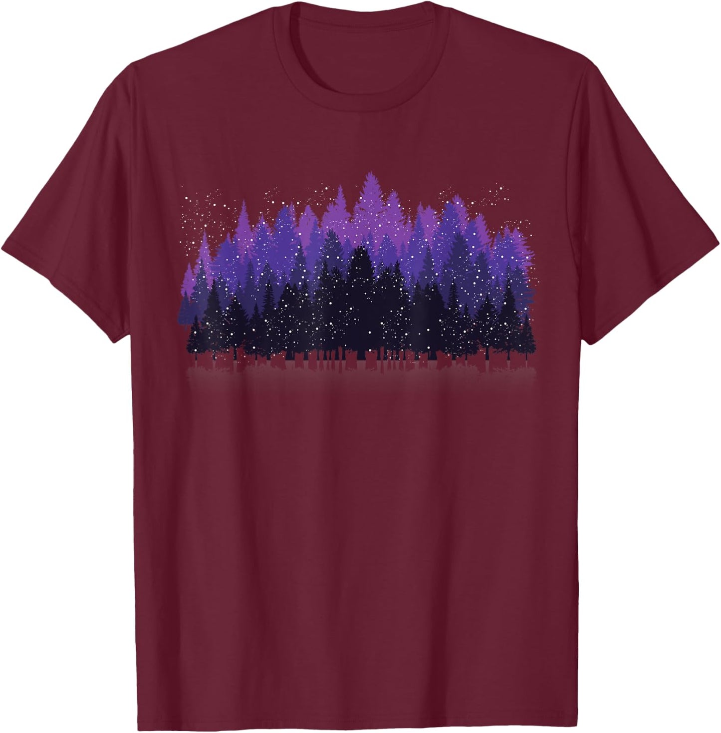 Trees Wildlife Nature Outdoor Forest T-Shirt - T-Shirt | Maroon