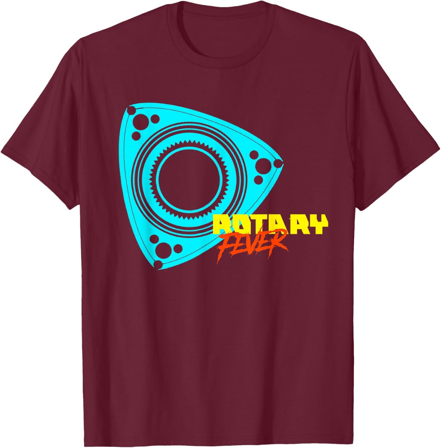 Rotary Fever Rotary Engine T-Shirt - T-Shirt | Maroon