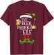 Beer Drinking Elf Lover Family Matching Christmas Funny T-Shirt - T-Shirt | Maroon