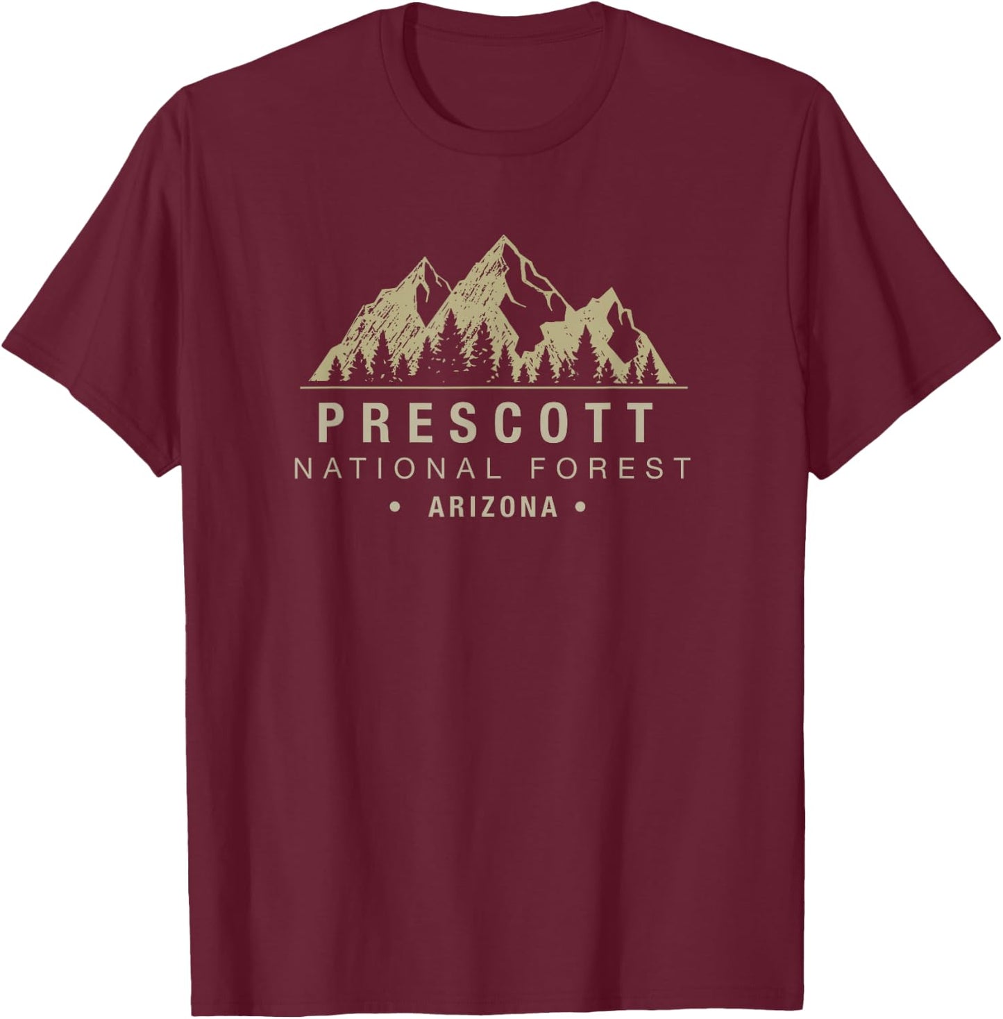 Arizona Prescott National Forest T-Shirt - T-Shirt | Maroon