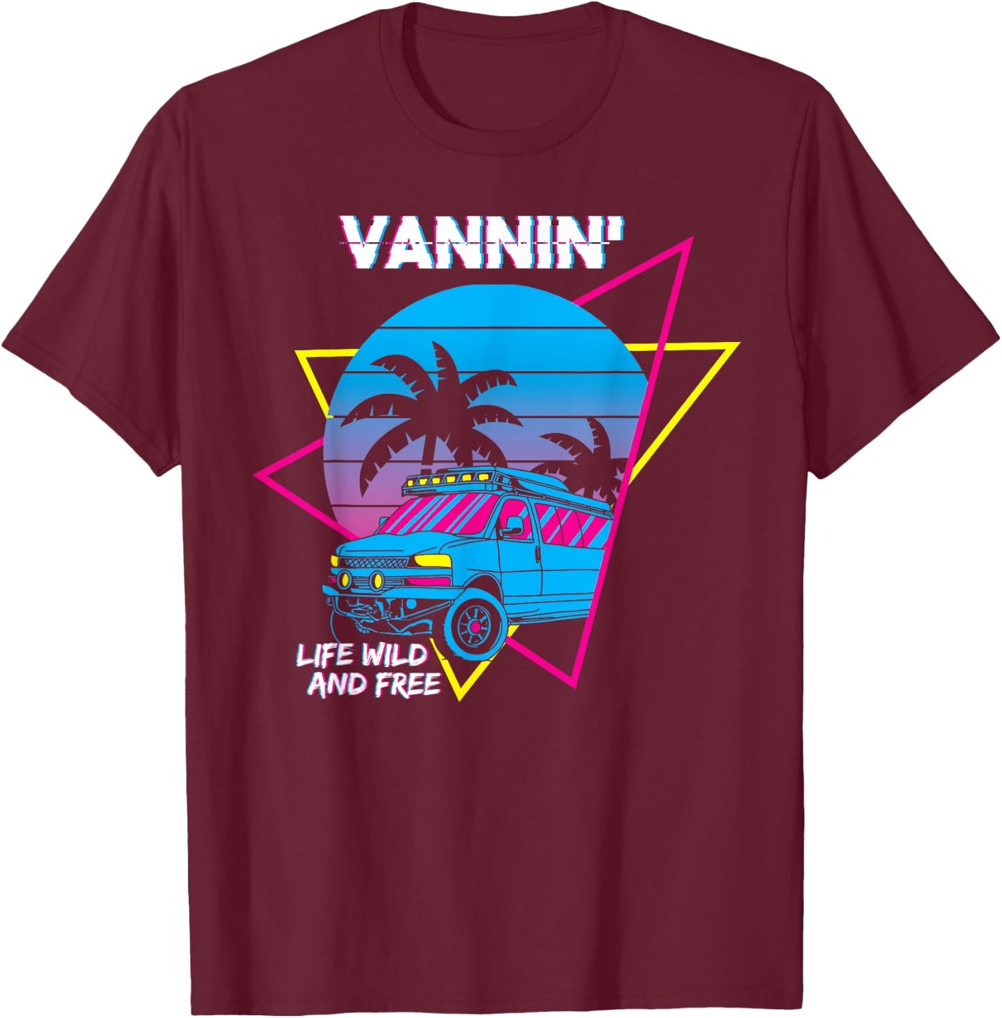 Vanlife Vannin - Vandweller Van Life Vannin T-Shirt - T-Shirt | Maroon