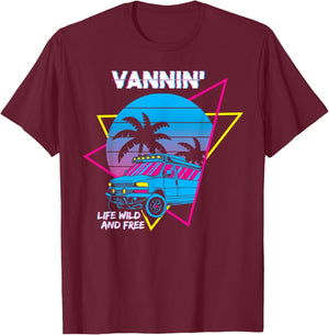Vanlife Vannin - Vandweller Van Life Vannin T-Shirt - T-Shirt | Maroon