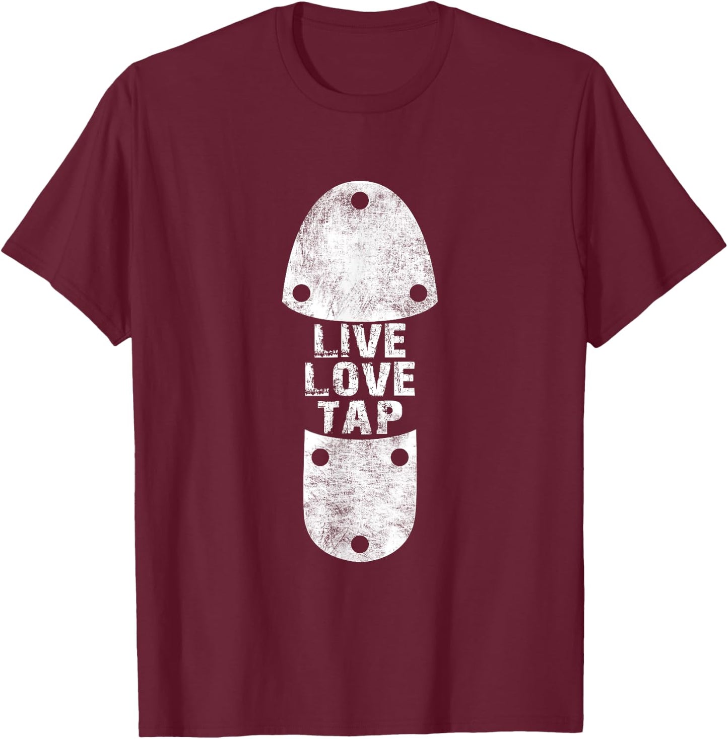 Tap Dances - Live Love Tap Distressed Gift Tap Dancers T-Shirt - T-Shirt | Maroon