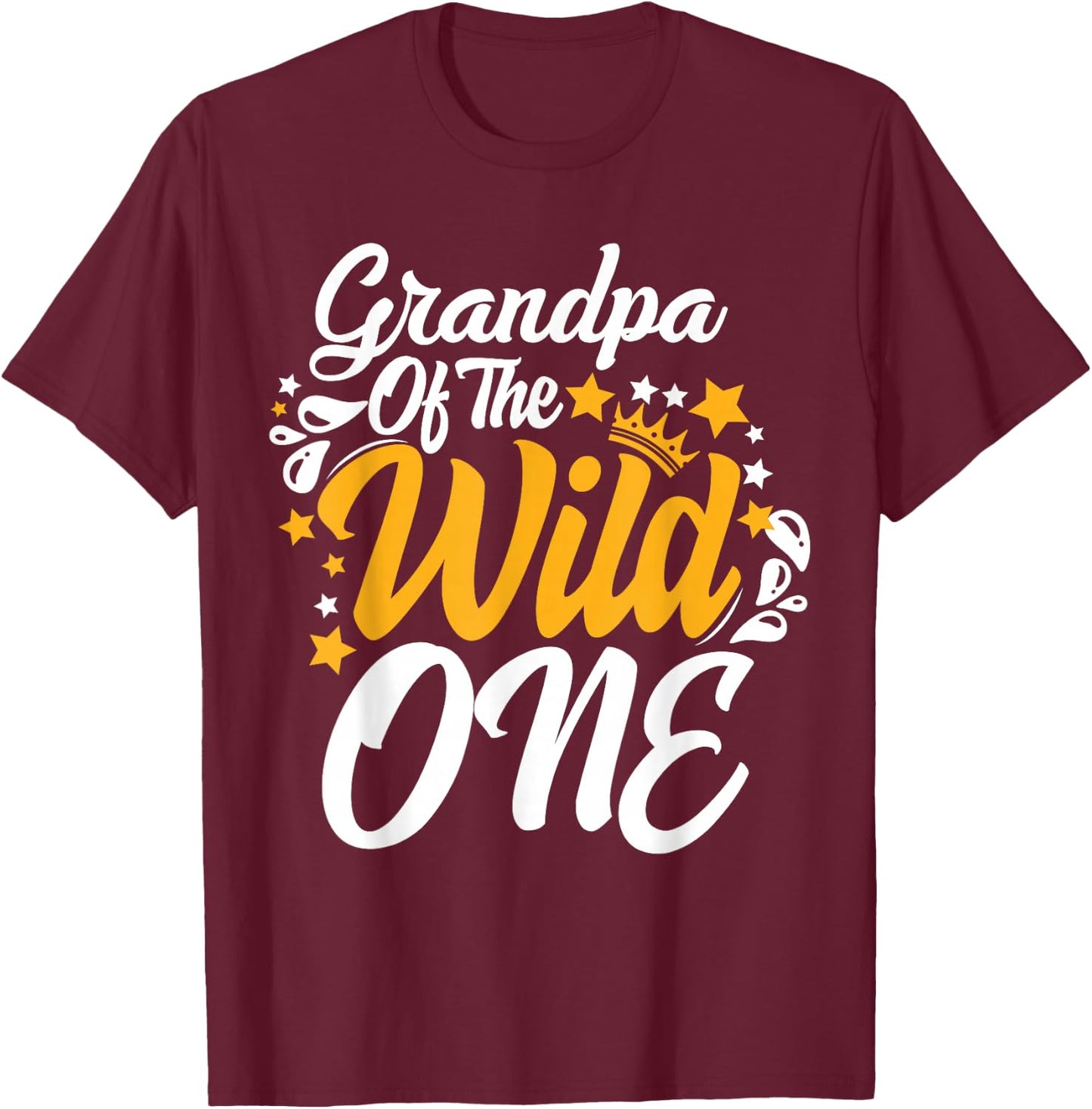 Grandpa of the wild one 1st Birthday party First Thing men T-Shirt - T-Shirt | Maroon