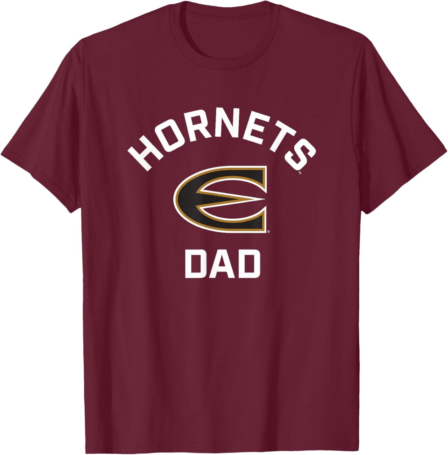 Emporia State University ESU Hornets Arched Dad T-Shirt - T-Shirt | Maroon