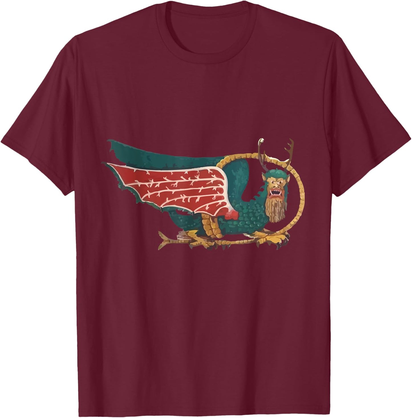 Indian Bird Piasa Dragon Lewis & Clark Expedition T-Shirt - T-Shirt | Maroon