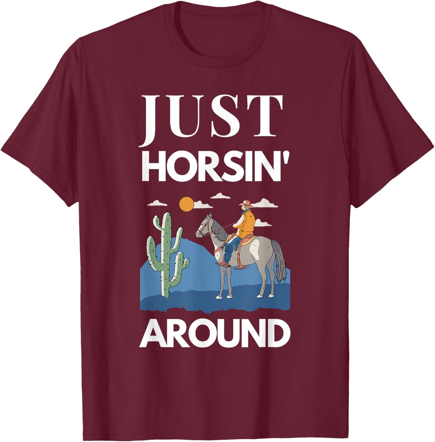 Hobby Horse Just horsin' around - Fun T-Shirt - T-Shirt | Maroon