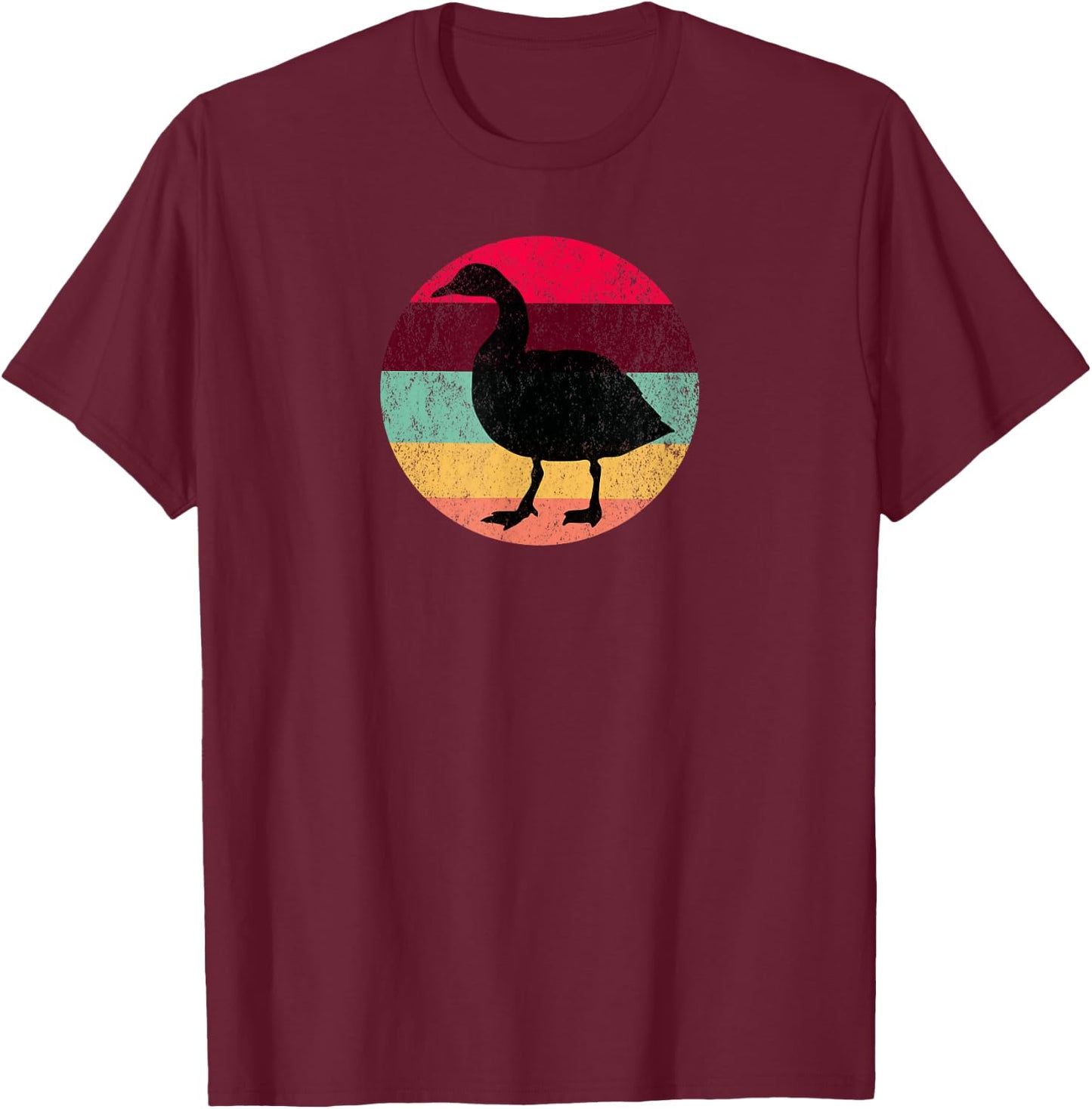 Goose Distressed Vintage Sunset T-Shirt - T-Shirt | Maroon