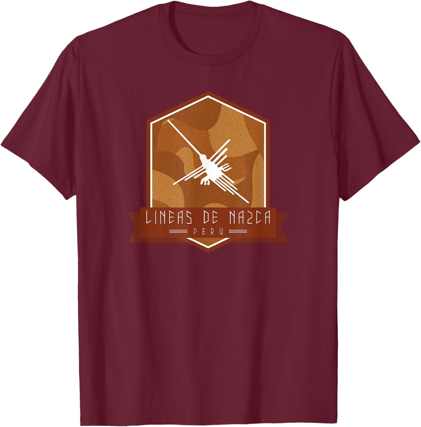 Líneas de Nazca – Peru T-Shirt - T-Shirt | Maroon