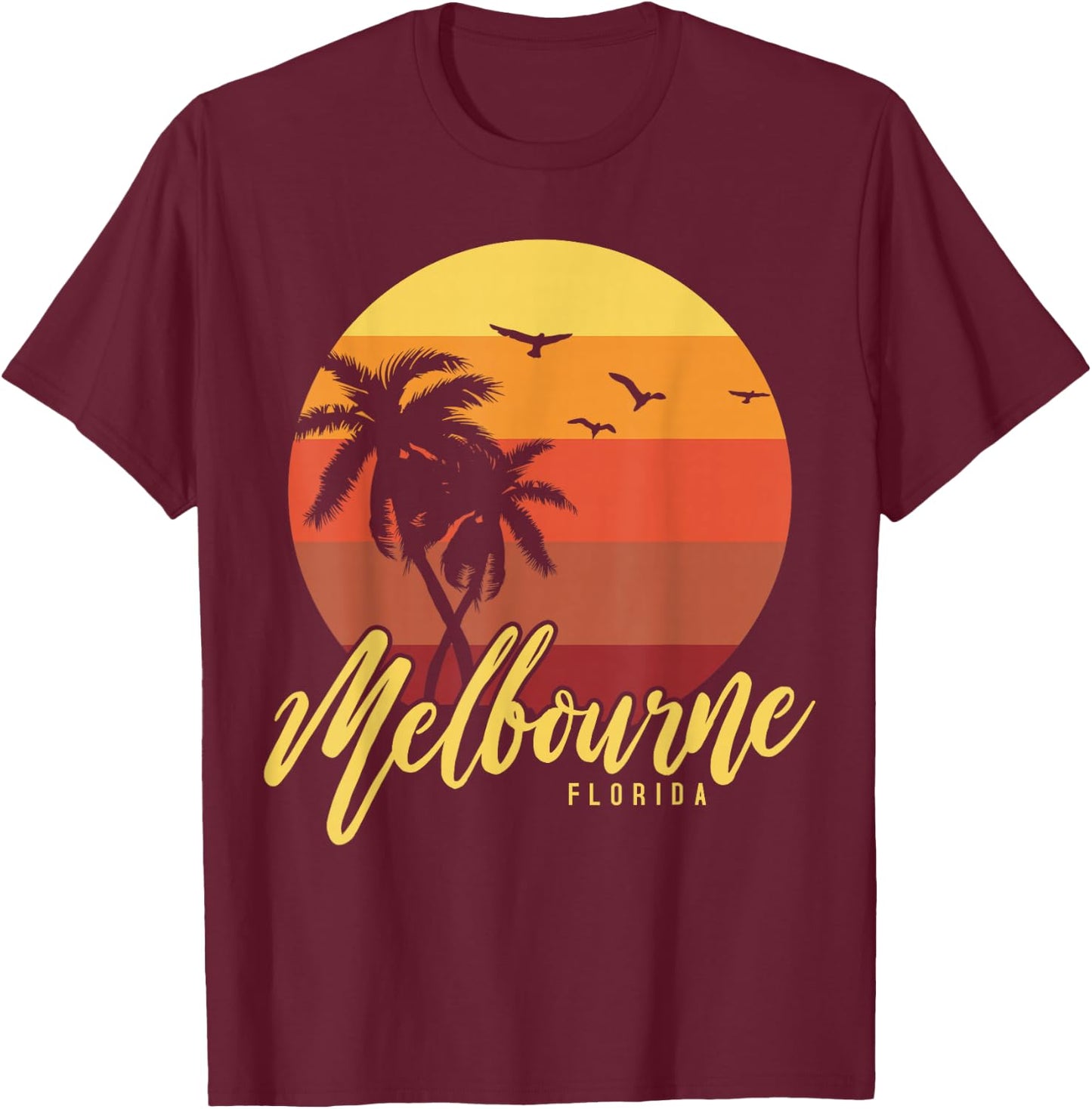 Melbourne Florida T-Shirt - T-Shirt | Maroon
