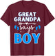 Great Grandpa Says Boy Gender Reveal Team Blue Pregnancy T-Shirt - T-Shirt | Maroon