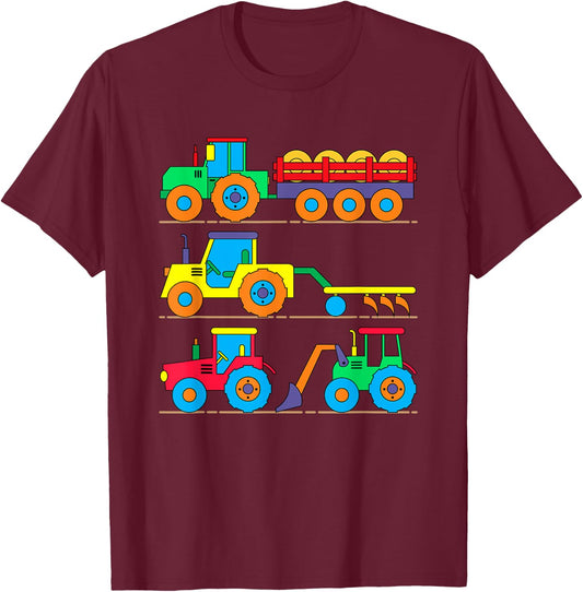 Tractors Tractor Bulldog Agricultural Machines Boys T-Shirt - T-Shirt | Maroon