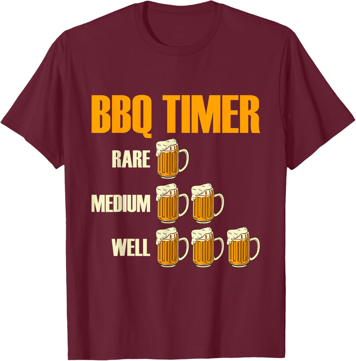 BBQ Timer Barbecue T-Shirt - T-Shirt | Maroon