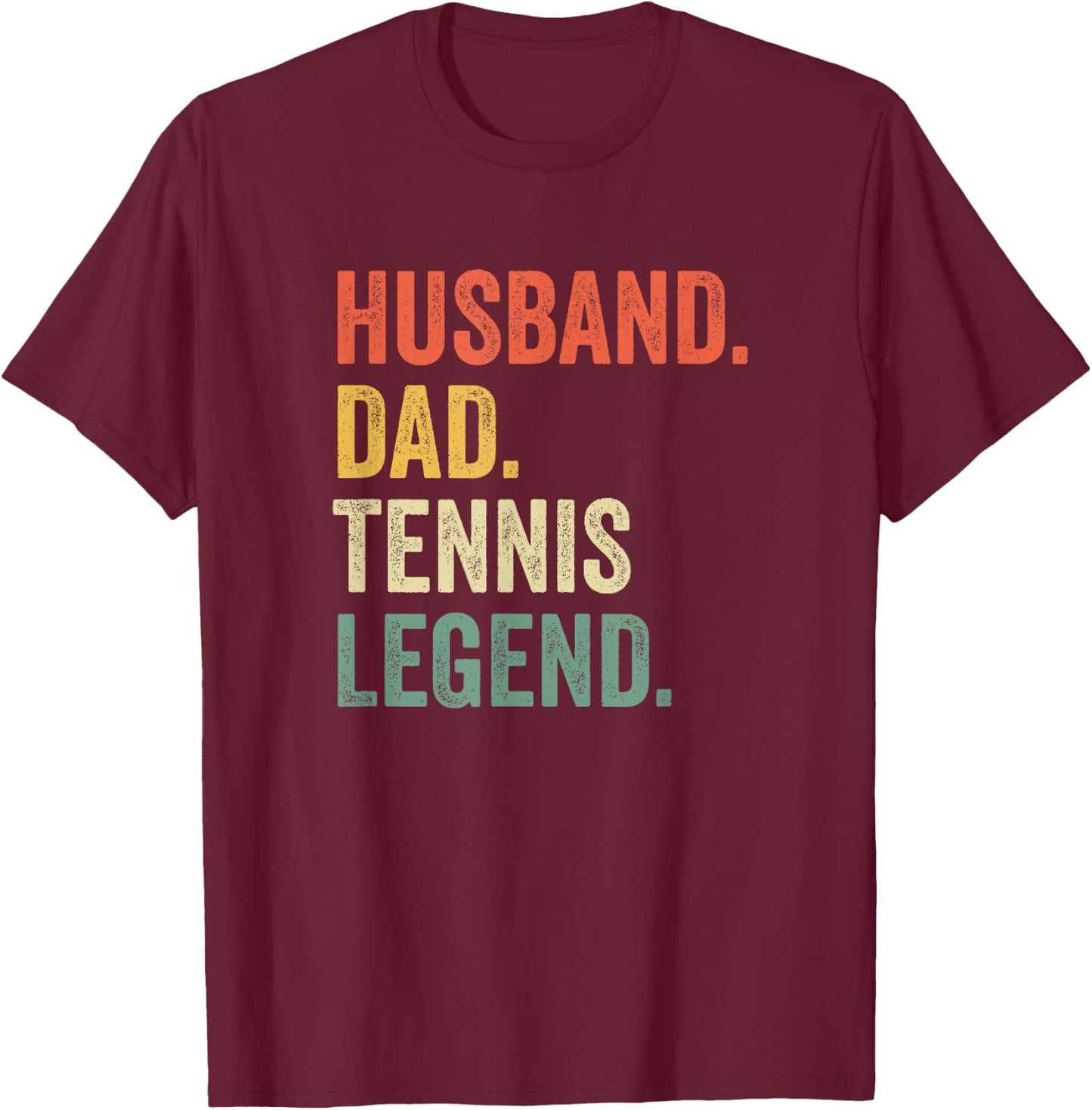 Tennis Player Husband Dad Tennis Legend Vintage T-Shirt - T-Shirt | Maroon