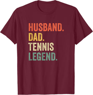 Tennis Player Husband Dad Tennis Legend Vintage T-Shirt - T-Shirt | Maroon