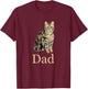 American Shorthair Brown Tabby Cat Dad Shirt Daddy Father Women Kids T-Shirt - T-Shirt | Maroon