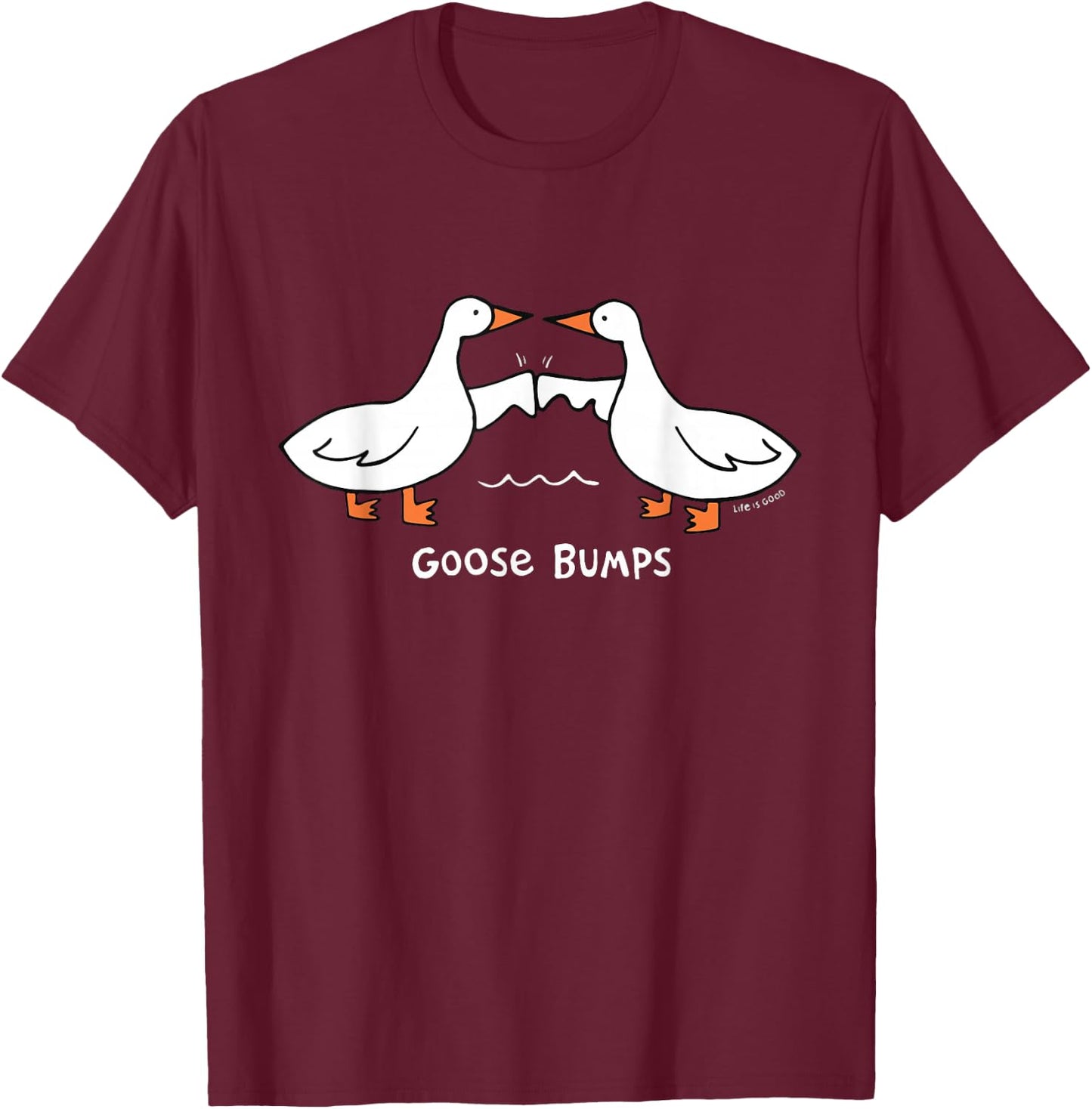Goose Bumps Goosebumps Funny Geese Fist Bump Pun T-Shirt - T-Shirt | Maroon
