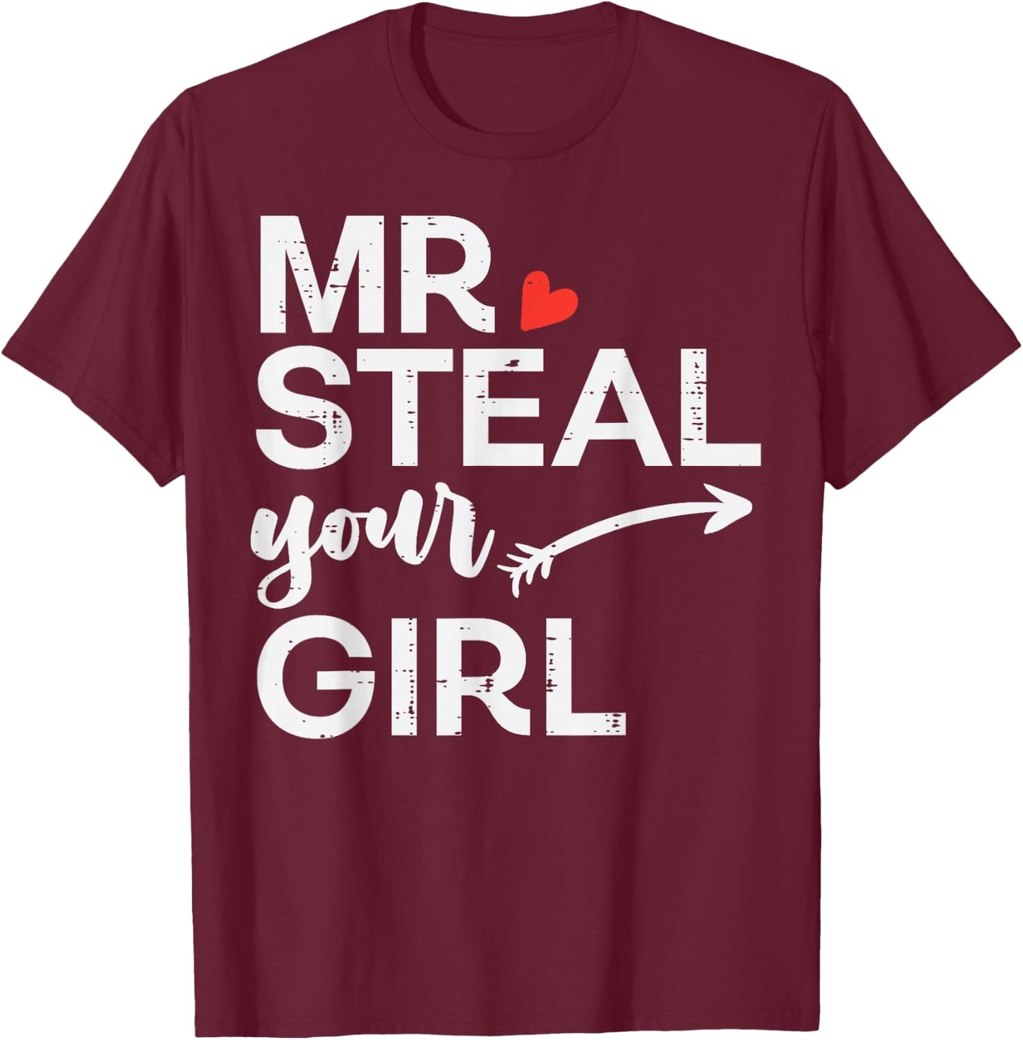 Valentines Day Mr Steal Your Girl Toddler Boys Kids Youth T-Shirt - T-Shirt | Maroon