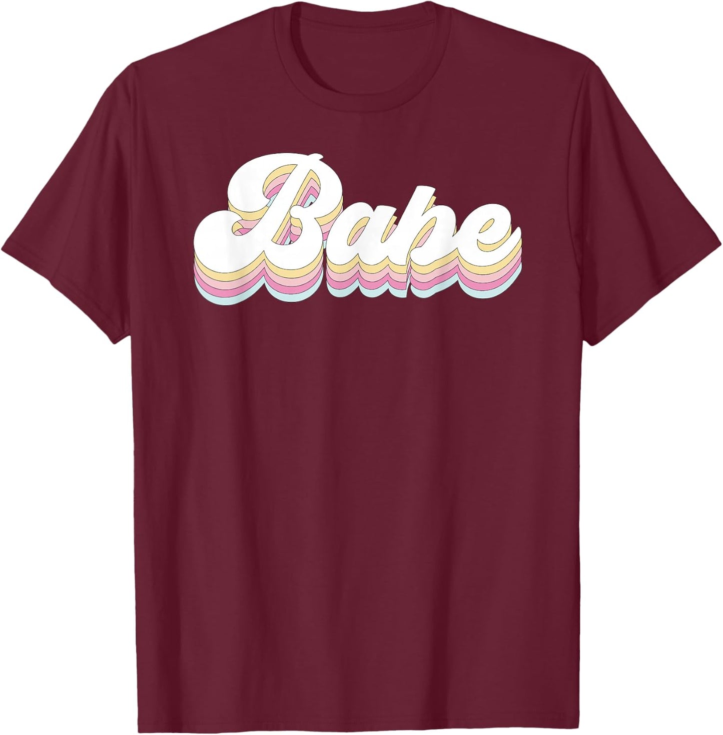 Vintage Retro Babe Bridal Bachelorette Party Matching Gift Small T-Shirt - T-Shirt | Maroon