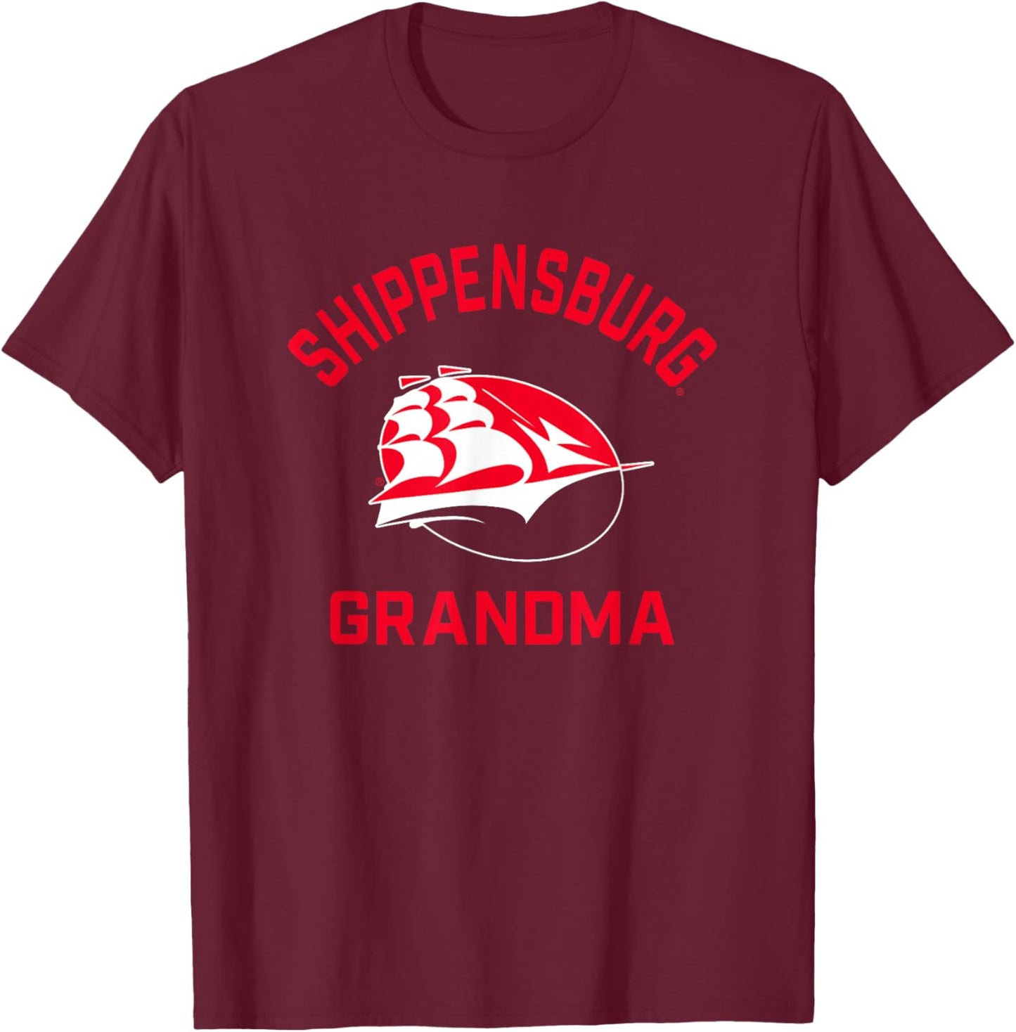 Shippensburg University Raiders Arched Grandma T-Shirt - T-Shirt | Maroon