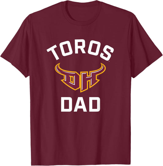 Cal State Dominguez Hills CSUDH Toros Arched Dad T-Shirt - T-Shirt | Maroon