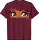 Anime Girl Eyes - Japan Culture Art - Japanese Aesthetic T-Shirt - T-Shirt | Maroon