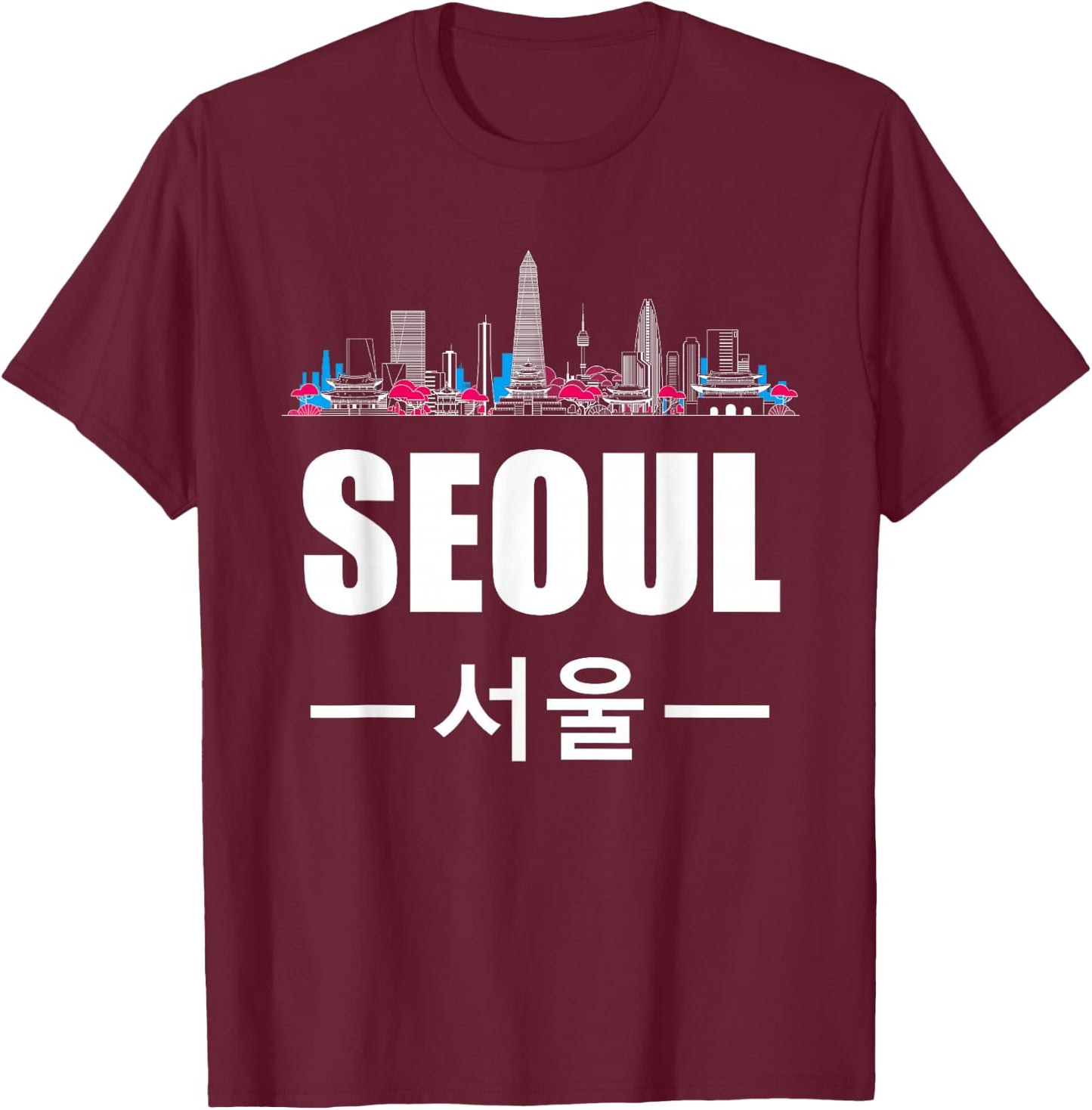 Seoul Kpop South Korea Korean Pop Gift T-Shirt - T-Shirt | Maroon