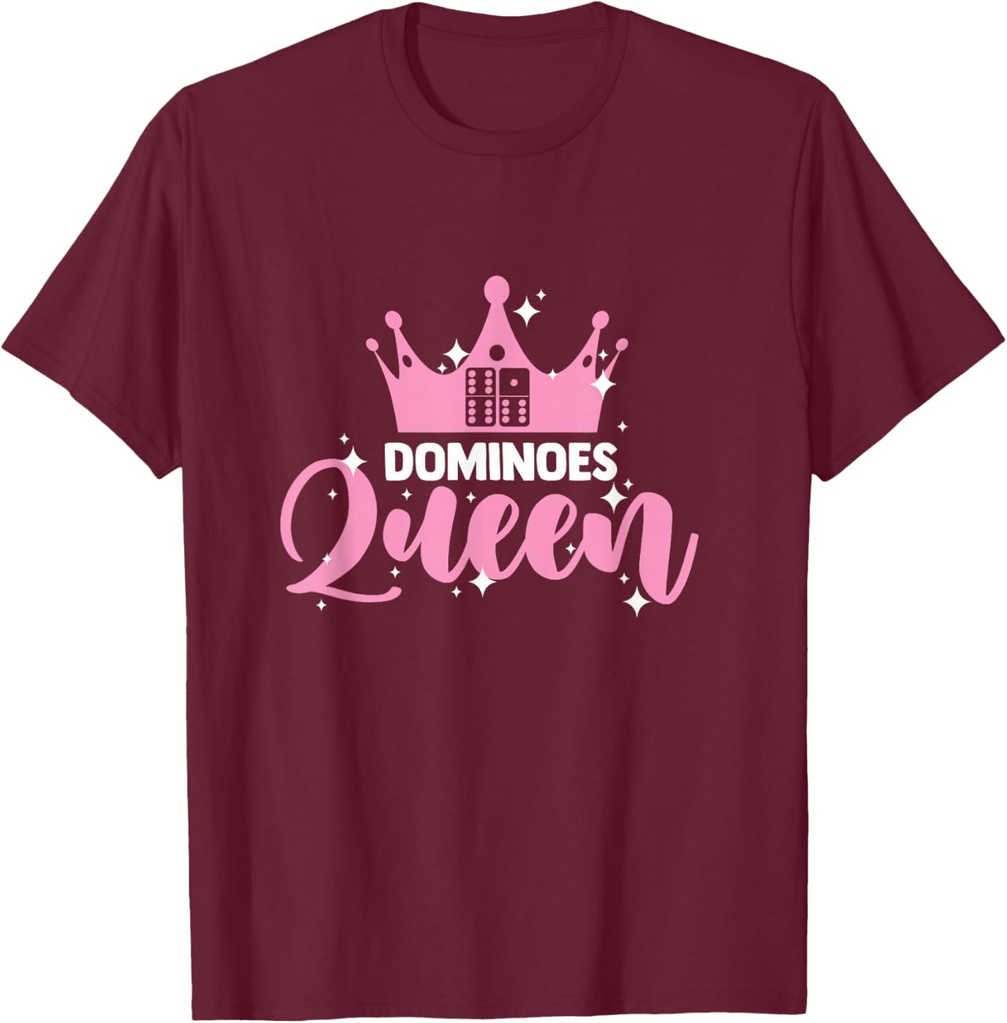 Dominoes Queen for an Domino Player T-Shirt - T-Shirt | Maroon